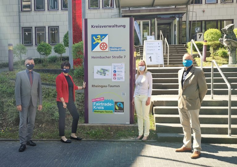 2020 Rezertifizierung Landrat Frank Kilian, Monika Merkert, Eva Klos, Harald Rubel